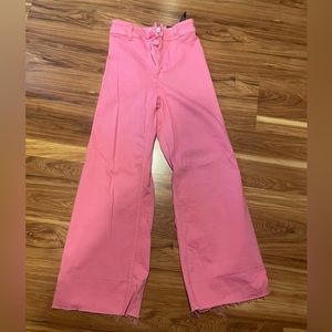Zara bright pink marine straight leg pants!